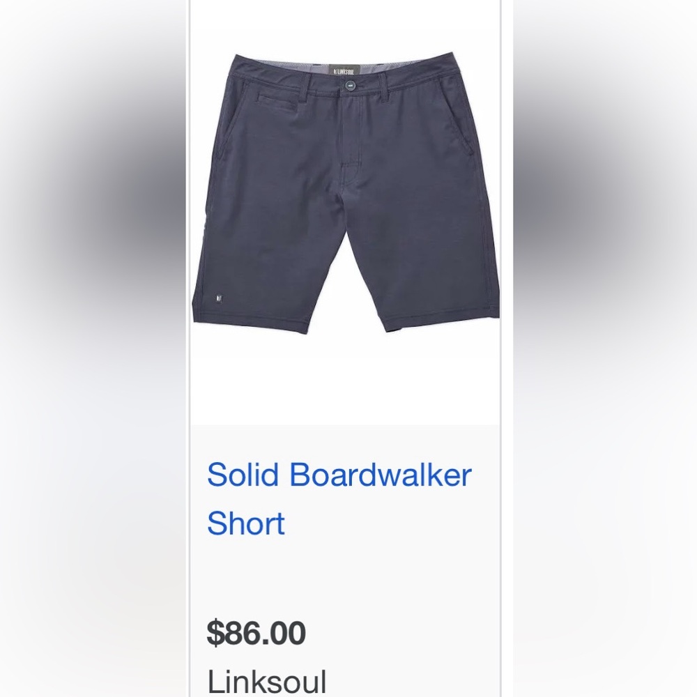 Men's Linksoul Boardwalker Golf Gray Shorts - Picture 9 of 9